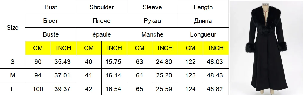 Women Detachable Faux Fur Collar Long Wool Blend Elegant A‑line Maxi Dress Coat Winter Vintage Luxury Slim Fit Wedding Outerwear