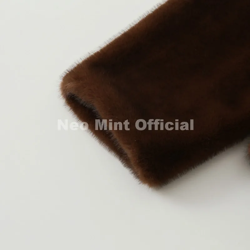 Neo Mint Trendy 2026 Winter Women Brand Faux Mink Fur Peplum Jacket Chic Street Fashion Girls Warm Drawstring Waist Eco Fur Coat