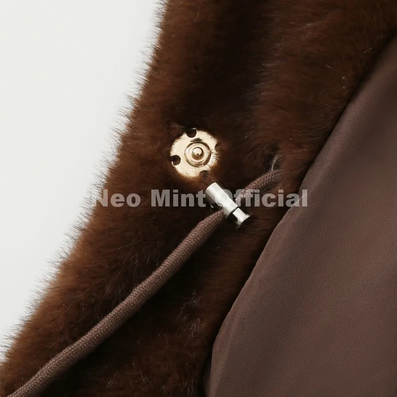 Neo Mint Trendy 2026 Winter Women Brand Faux Mink Fur Peplum Jacket Chic Street Fashion Girls Warm Drawstring Waist Eco Fur Coat