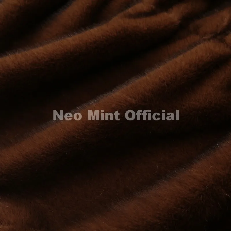 Neo Mint Trendy 2026 Winter Women Brand Faux Mink Fur Peplum Jacket Chic Street Fashion Girls Warm Drawstring Waist Eco Fur Coat