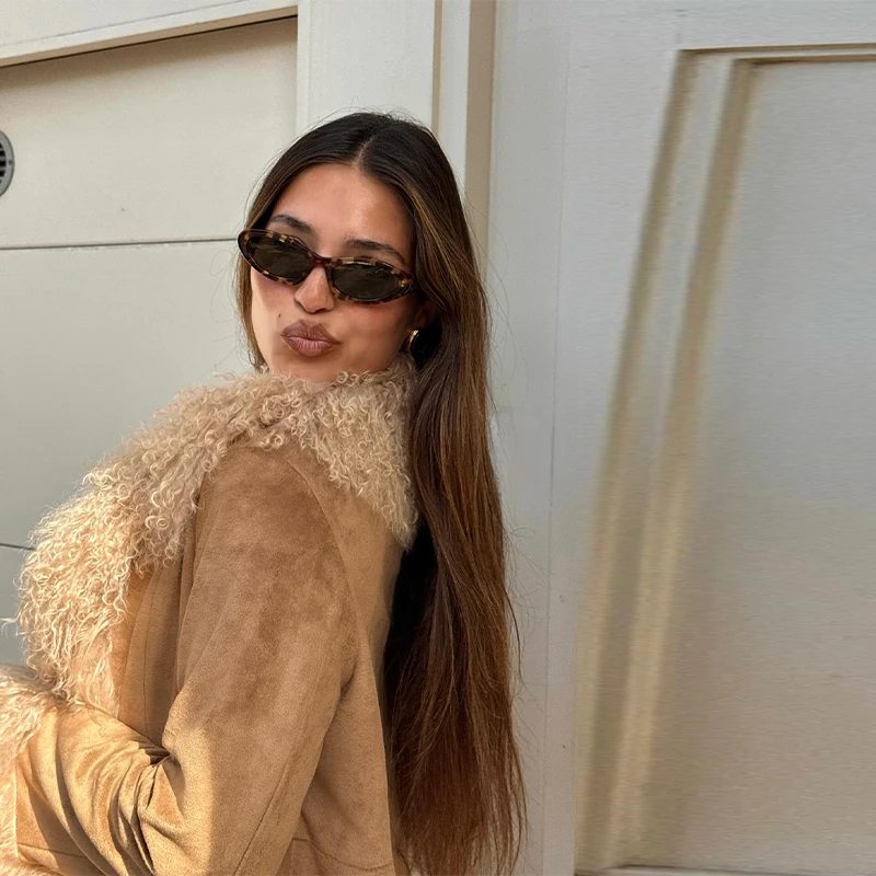 Casual Faux Fur Coats Women Street Full Sleeve Long Loose Patchwork Open Stitch Coat Female 2025 Fashion Winter Lady Outwears
