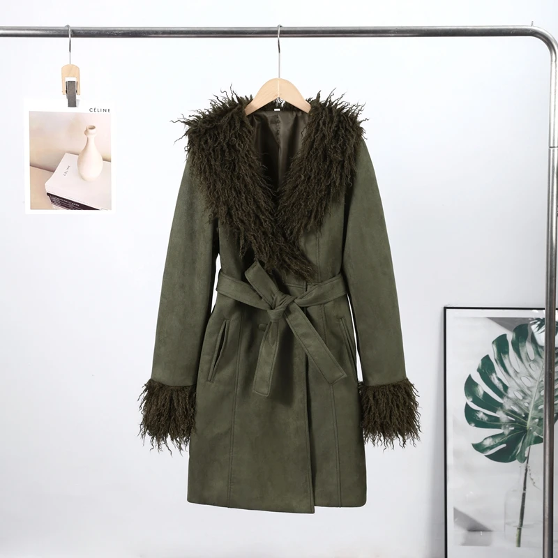 Casual Faux Fur Coats Women Street Full Sleeve Long Loose Patchwork Open Stitch Coat Female 2025 Fashion Winter Lady Outwears