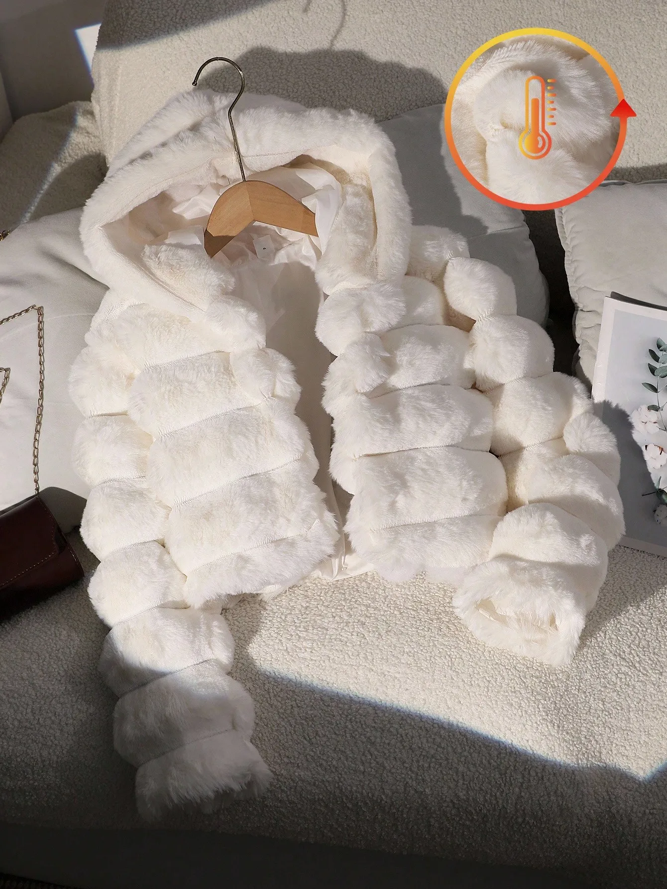 Women Faux Fur Short Coats Jackets Hooded Coat Thick Warm Y2k Streetwear Jacket Elegant Work Outerwear Autumn Winter 2026