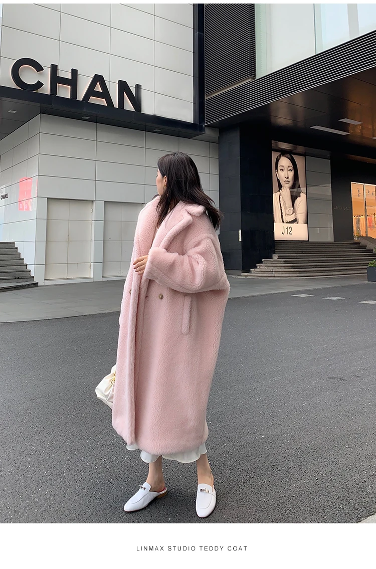 Bella Philosophy Women Winter Faux Fur Warm Long Coat Long Sleeve Female Thick Teddy Bear Coat Casual Loose Oversize Outwears