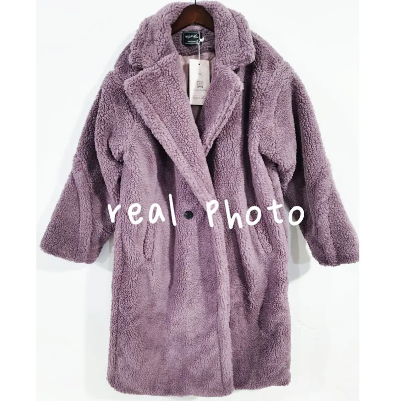 Bella Philosophy Women Winter Faux Fur Warm Long Coat Long Sleeve Female Thick Teddy Bear Coat Casual Loose Oversize Outwears