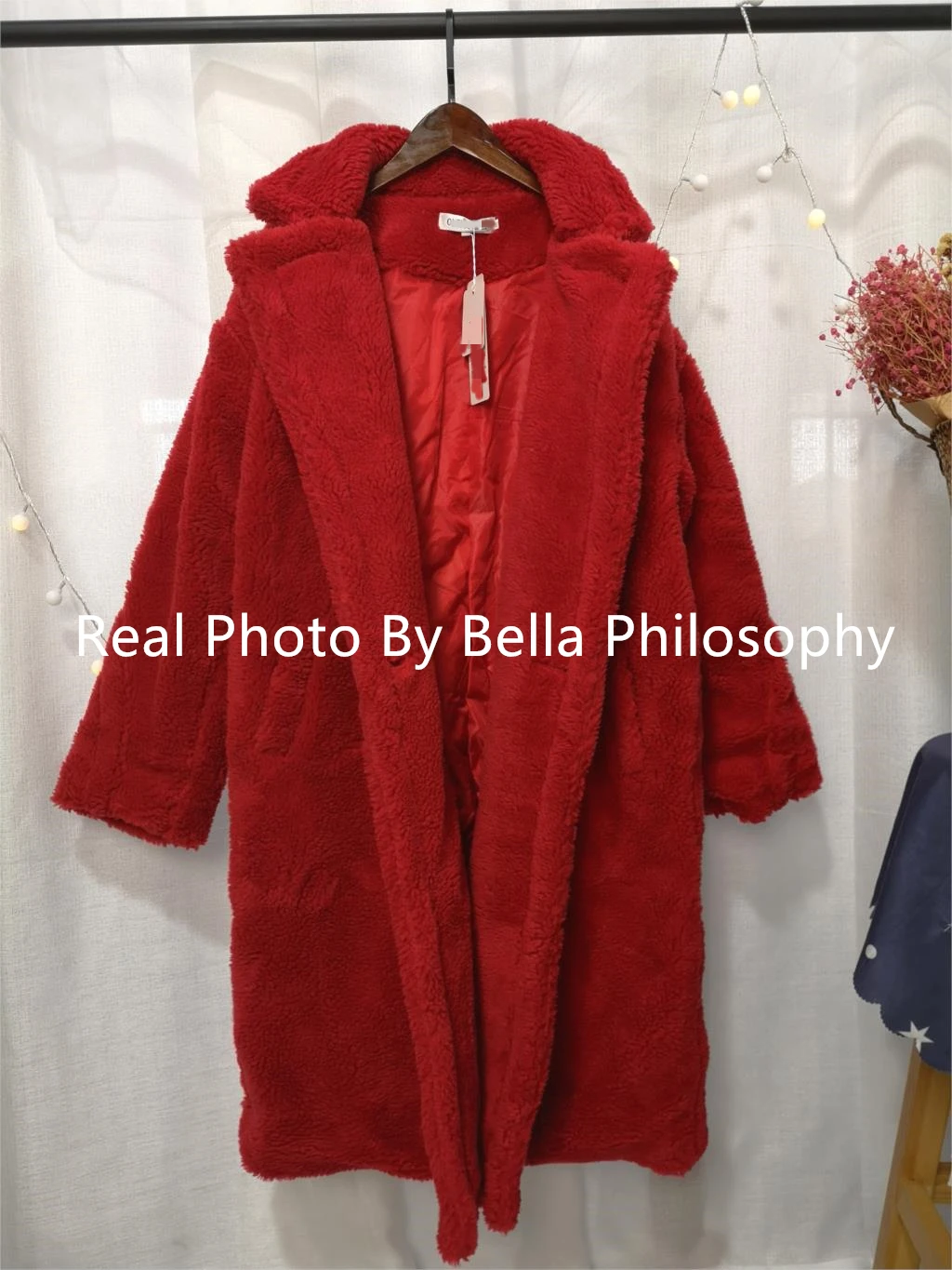 Bella Philosophy Women Winter Faux Fur Warm Long Coat Long Sleeve Female Thick Teddy Bear Coat Casual Loose Oversize Outwears