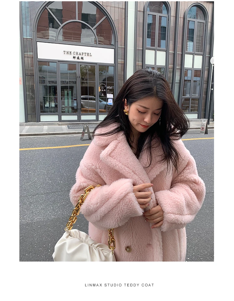 Bella Philosophy Women Winter Faux Fur Warm Long Coat Long Sleeve Female Thick Teddy Bear Coat Casual Loose Oversize Outwears