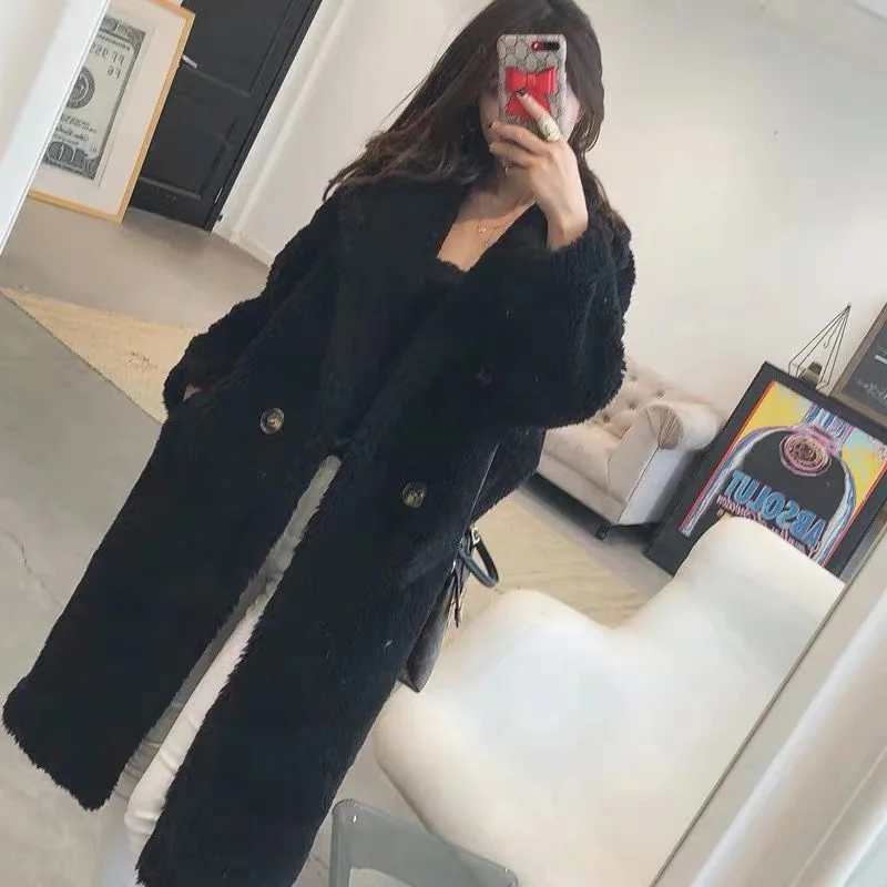 Bella Philosophy Women Winter Faux Fur Warm Long Coat Long Sleeve Female Thick Teddy Bear Coat Casual Loose Oversize Outwears