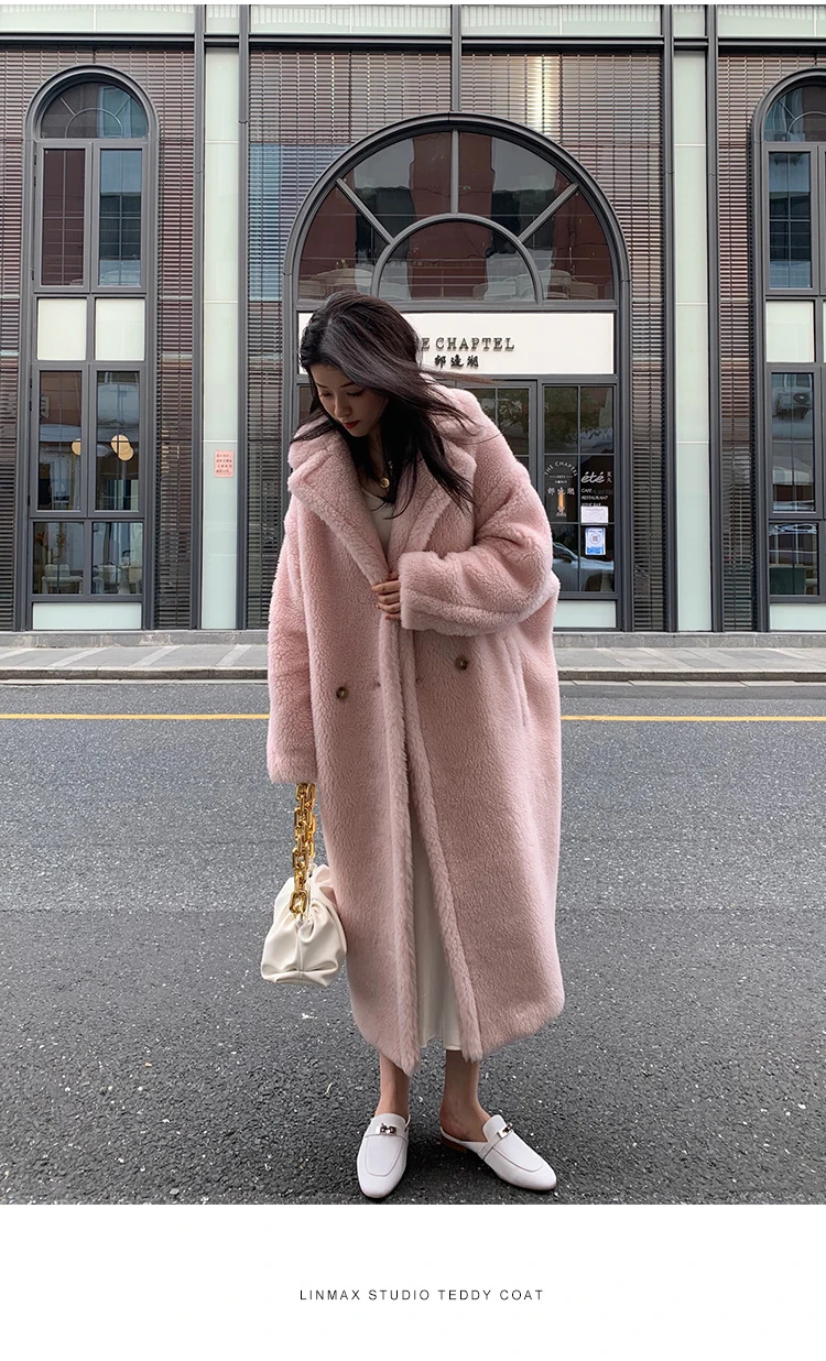 Bella Philosophy Women Winter Faux Fur Warm Long Coat Long Sleeve Female Thick Teddy Bear Coat Casual Loose Oversize Outwears