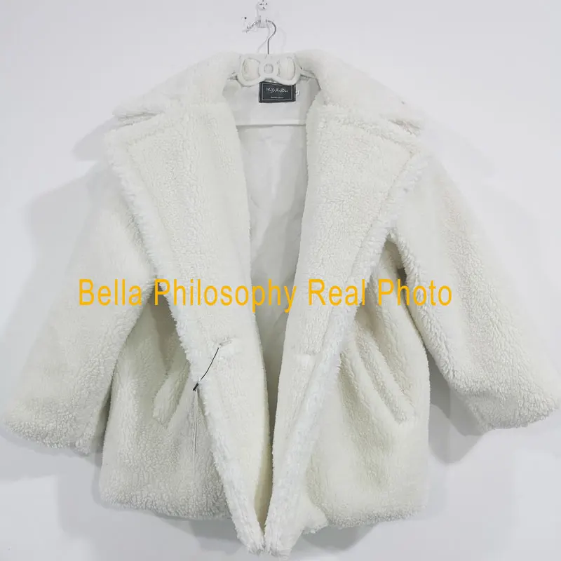 Bella Philosophy Women Winter Faux Fur Warm Long Coat Long Sleeve Female Thick Teddy Bear Coat Casual Loose Oversize Outwears