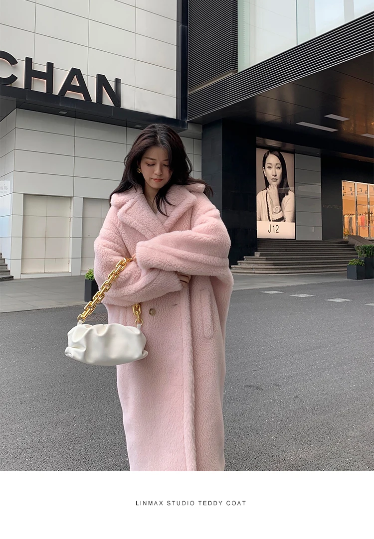 Bella Philosophy Women Winter Faux Fur Warm Long Coat Long Sleeve Female Thick Teddy Bear Coat Casual Loose Oversize Outwears