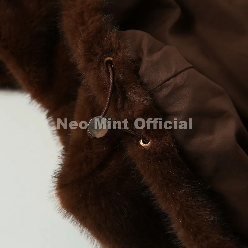 Neo Mint Iconic Chic Street Fashion Girls Faux Mink Fur Hoodies Sweatshirts Women Retro Luxury Front Zipper Eco Fur Jacket Coats