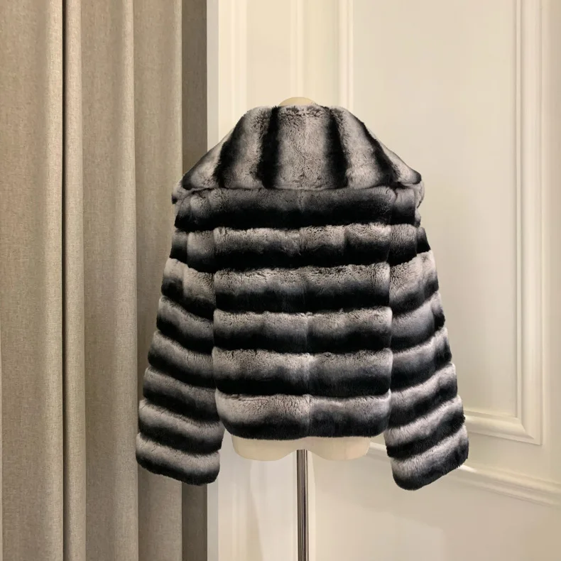 Fashion New Faux Fur Women Coat Elegant Lady Contrast Color Faux Rex Rabbit Fur Coats Winter Warm Long Sleeves