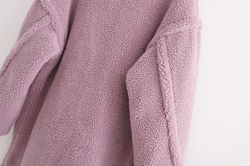 Winter Notched Collar Hairy Shaggy Faux Fur Long Teddy Coat Ivory Woman Shearling Fluffy X-Long Jackets Keep Warm Outerwear