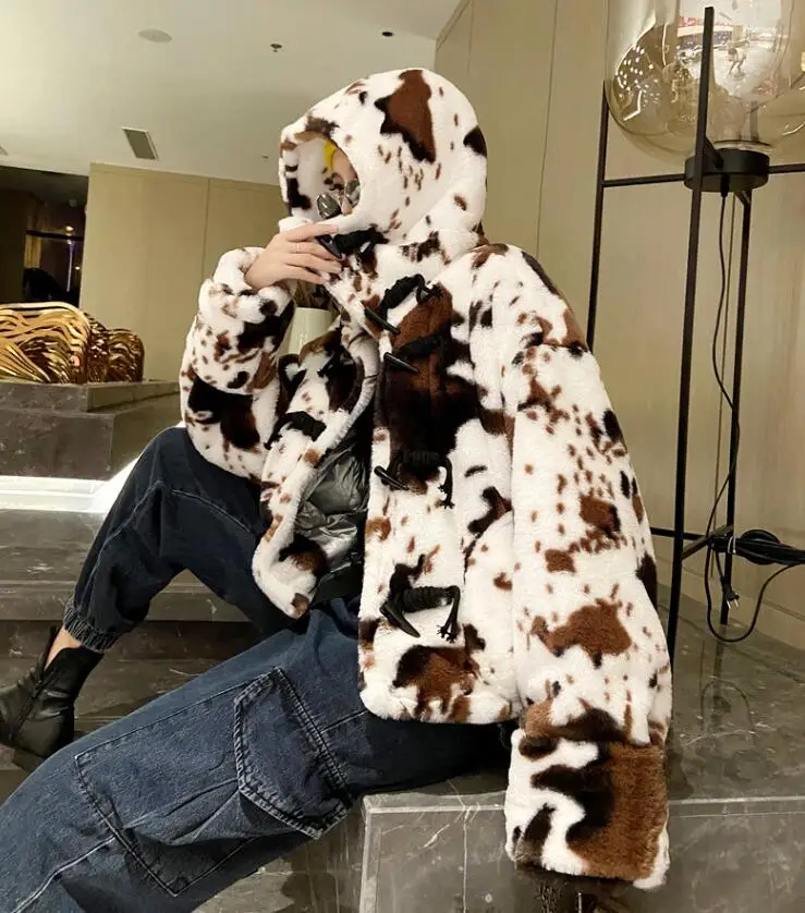 Winter Notched Collar Hairy Shaggy Faux Fur Long Teddy Coat Ivory Woman Shearling Fluffy X-Long Jackets Keep Warm Outerwear