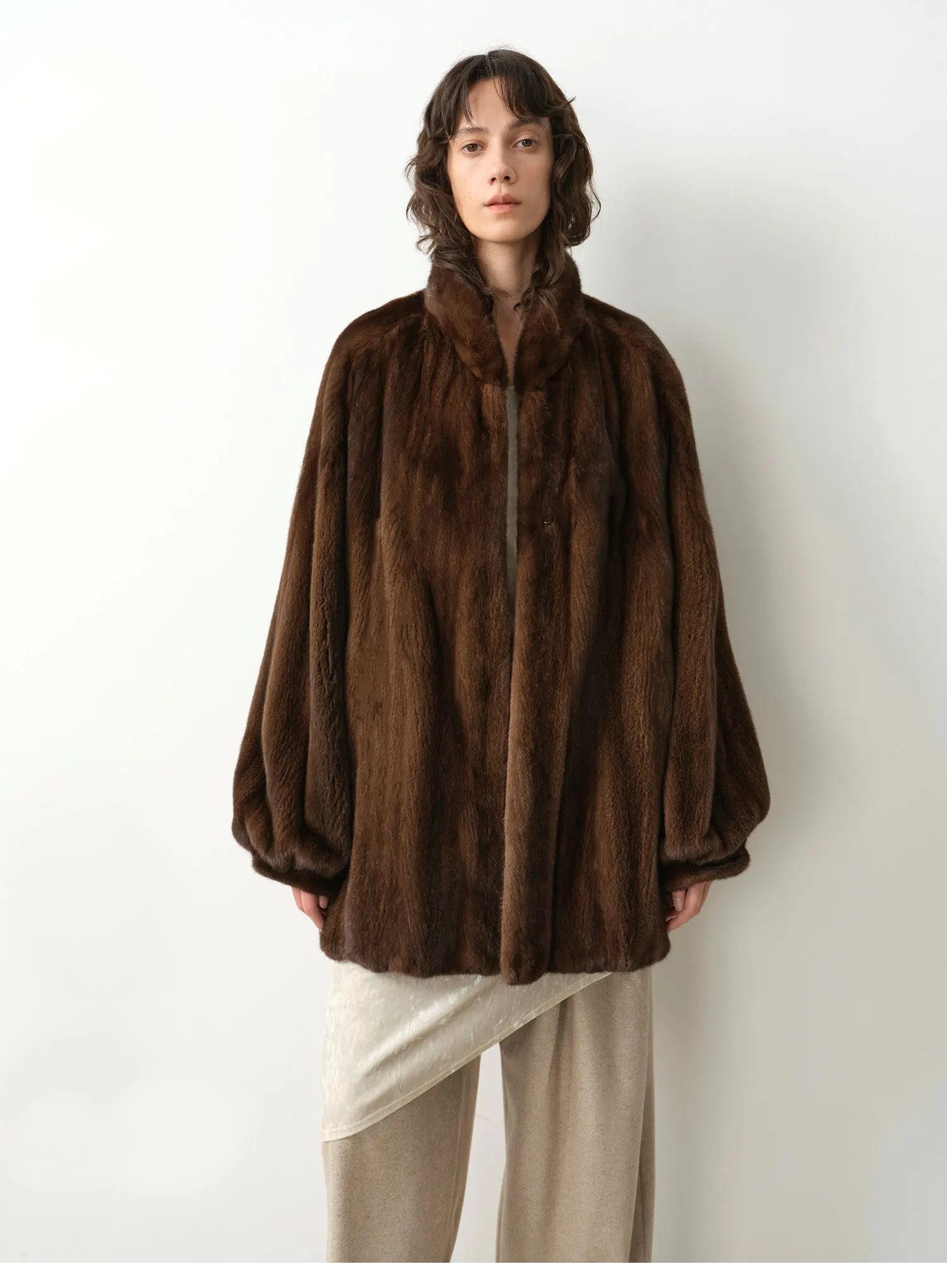 Lautaro Autumn Winter Thick Warm Faux Mink Fur Coat Women Stand Collar Luxury High Quality Elegant Chic Fluffy Overcoat 2026