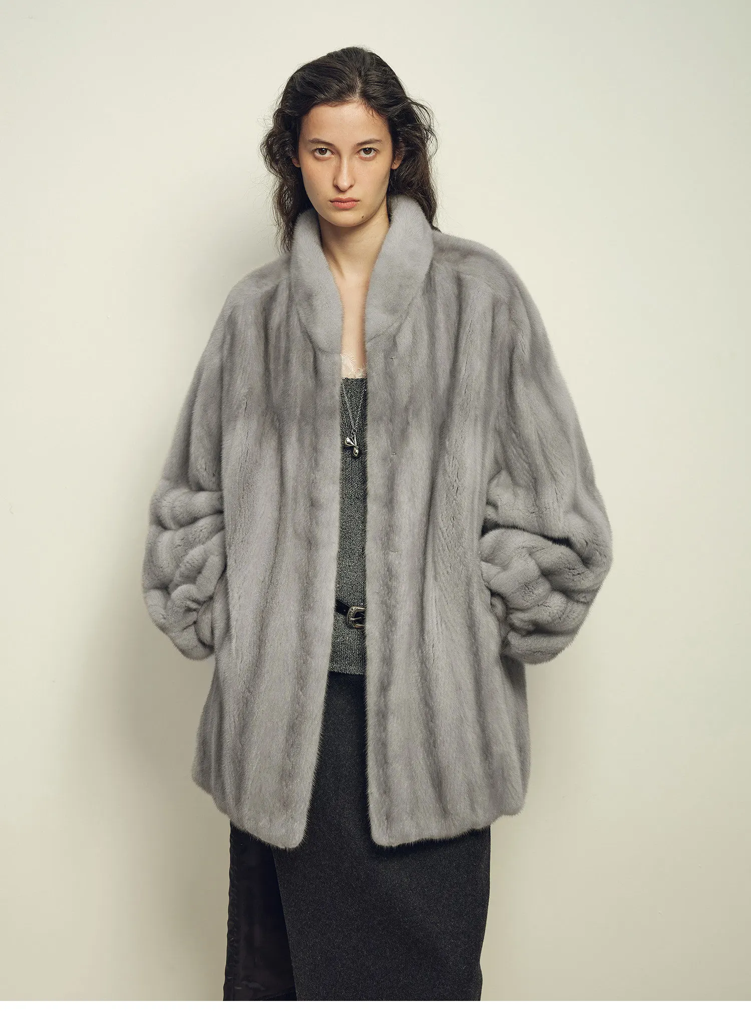 Lautaro Autumn Winter Thick Warm Faux Mink Fur Coat Women Stand Collar Luxury High Quality Elegant Chic Fluffy Overcoat 2026
