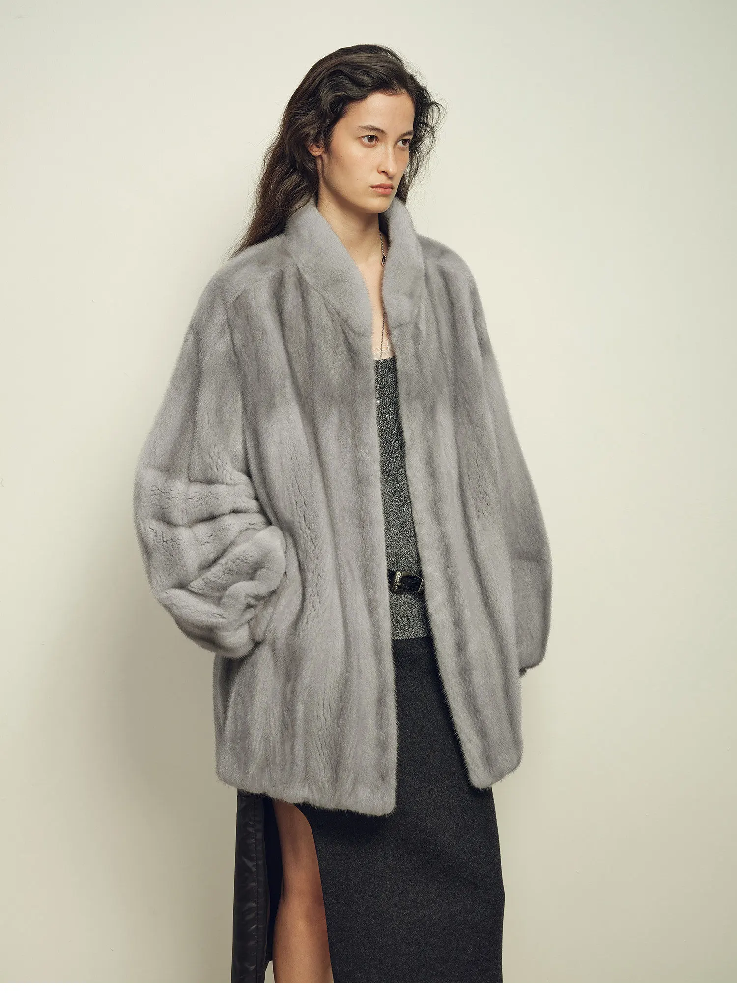 Lautaro Autumn Winter Thick Warm Faux Mink Fur Coat Women Stand Collar Luxury High Quality Elegant Chic Fluffy Overcoat 2026