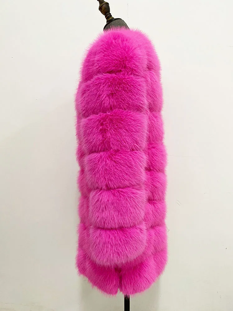 ZADORIN Europe Fashion 90cm Long Trench Coats Faux Fox Fur Coat Women Luxury Fur Splicing Warm Fluffy Fur Jacket Winter Overcoat