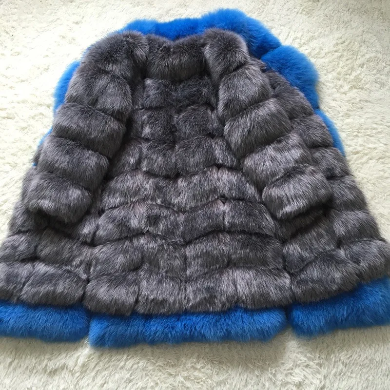 ZADORIN Europe Fashion 90cm Long Trench Coats Faux Fox Fur Coat Women Luxury Fur Splicing Warm Fluffy Fur Jacket Winter Overcoat