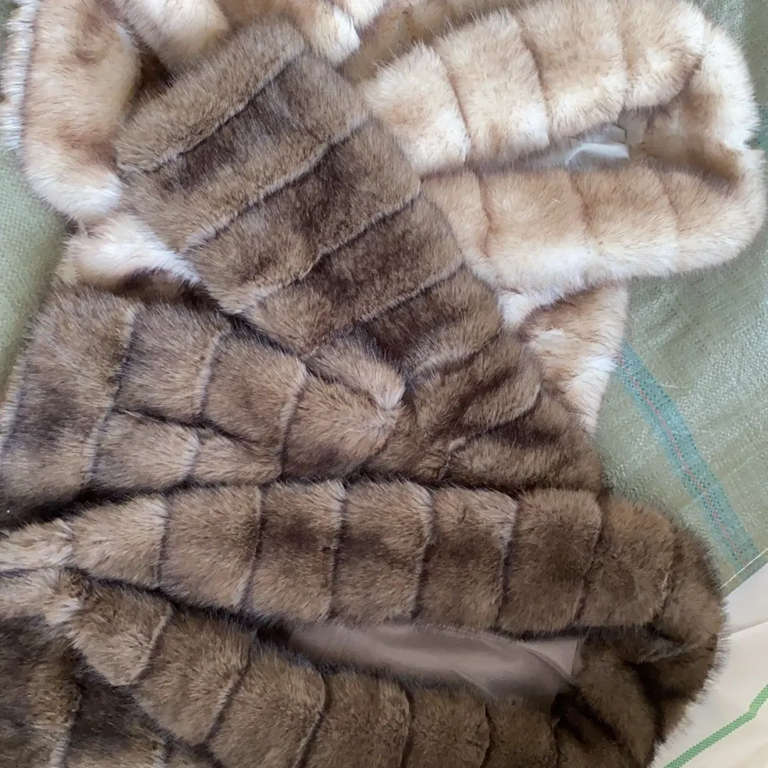 Faux Mink Fur Coat for Women,Covered Button Jacket,Turn-down Collar Outwear,Luxury,Korean,Autumn and Winter