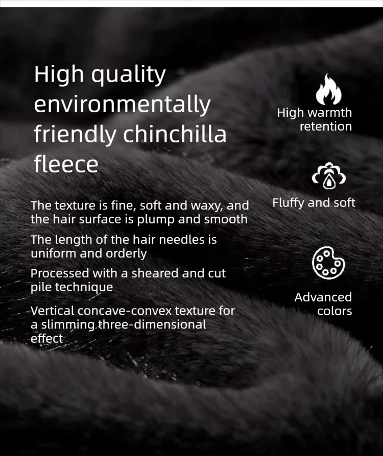 Amii V-Neck Faux Fur Coat Long Sleeve Warm Casual Minimalist Luxury Soft 2026 Winter Women's Fur Coat 12644057