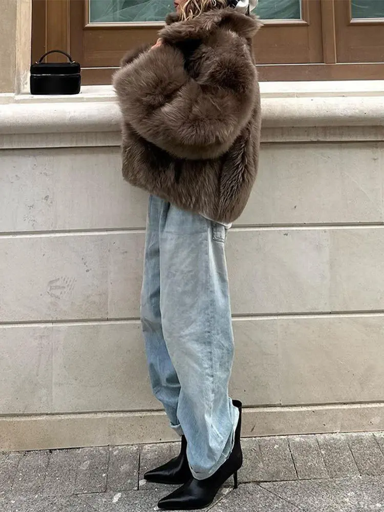 Winter Fur Coat Women New Retro Brand Fashion Trends Slim Casual Imitation Fur Senior Short Soft Eco Plush Eye-catching Warm