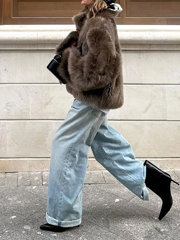 Winter Fur Coat Women New Retro Brand Fashion Trends Slim Casual Imitation Fur Senior Short Soft Eco Plush Eye-catching Warm