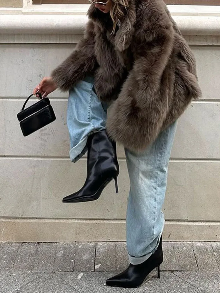 Winter Fur Coat Women New Retro Brand Fashion Trends Slim Casual Imitation Fur Senior Short Soft Eco Plush Eye-catching Warm