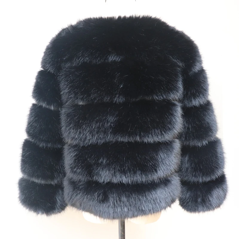 HJQJLJLS 2022 New Fashion Faux Fur Coat for Women Black Fluffy Soft Furry Jacket Female High Imitation Fox Fur Outerwear LJLS139