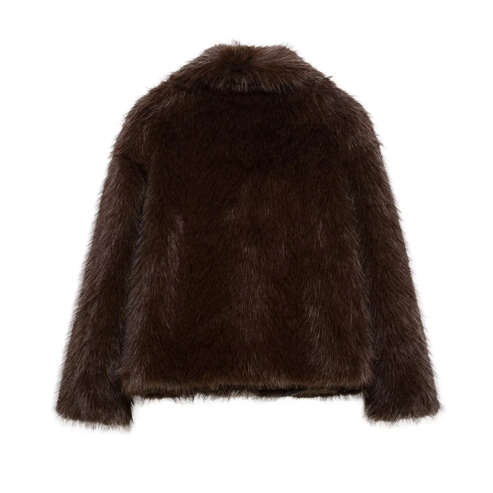 Vintage Fur Jacket Coat Women Autumn Winter Warm Casual Loose Coat Trendy Faux Fur Lapel Coat 2026 Fashion Elegant Ladies Coat