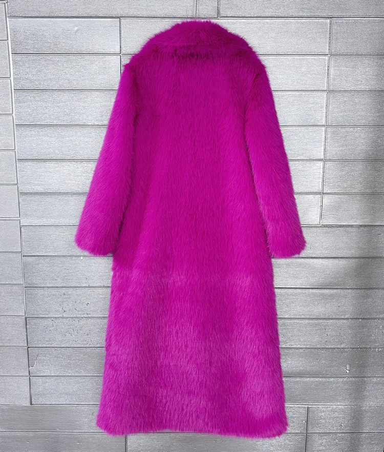 Imitation Fur Coat Feminine Elegance Women's Fur Coat 2026 New Winter Fashion High Quality Temperament Lapel Women Fur Coat H101