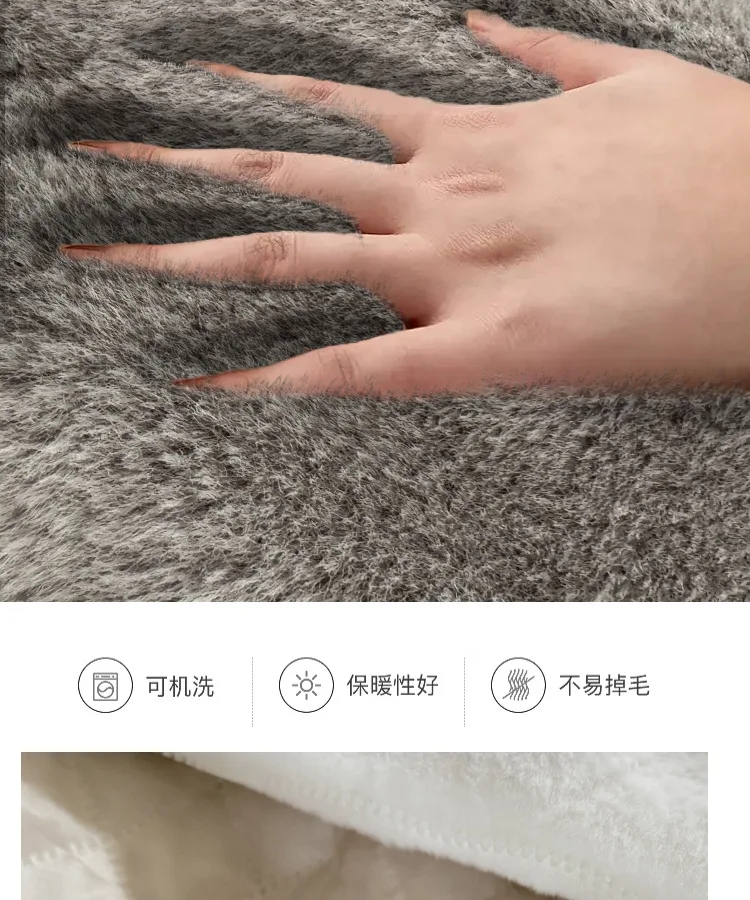 Casual Hooded Faux Rabbit Fur Coat for Women Autumn Winter 2026 Loose Fit Zipper Warm Jacket Female Soft Comfort Plush Jackets