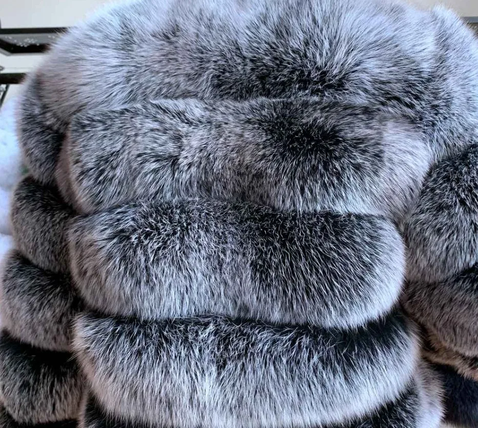 2025 Winter Women's Faux Fur Coar Plaid Solid Long Hair Artificial Fur Jacket For Female Comfortable Lady Faux Fox Fur Jacket