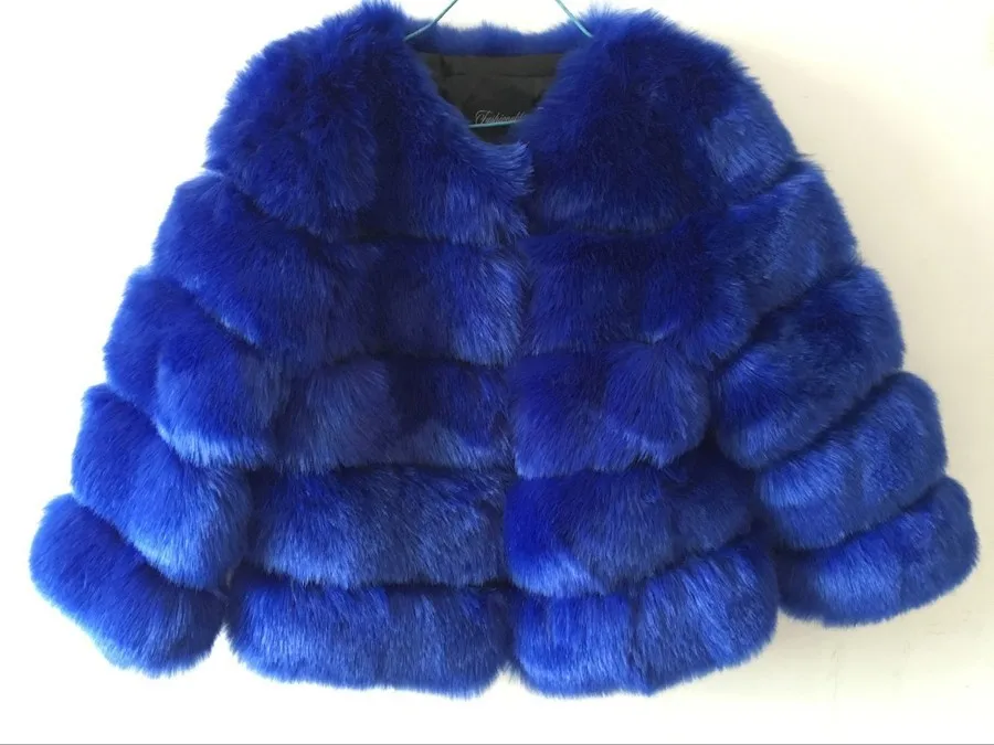 2025 Winter Women's Faux Fur Coar Plaid Solid Long Hair Artificial Fur Jacket For Female Comfortable Lady Faux Fox Fur Jacket