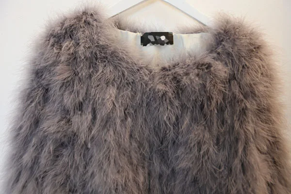 Harppihop 13 colors fashion sexy Ostrich wool turkey fur women coat feather short plus size jacket winter festival long sleeve