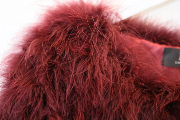 Harppihop 13 colors fashion sexy Ostrich wool turkey fur women coat feather short plus size jacket winter festival long sleeve