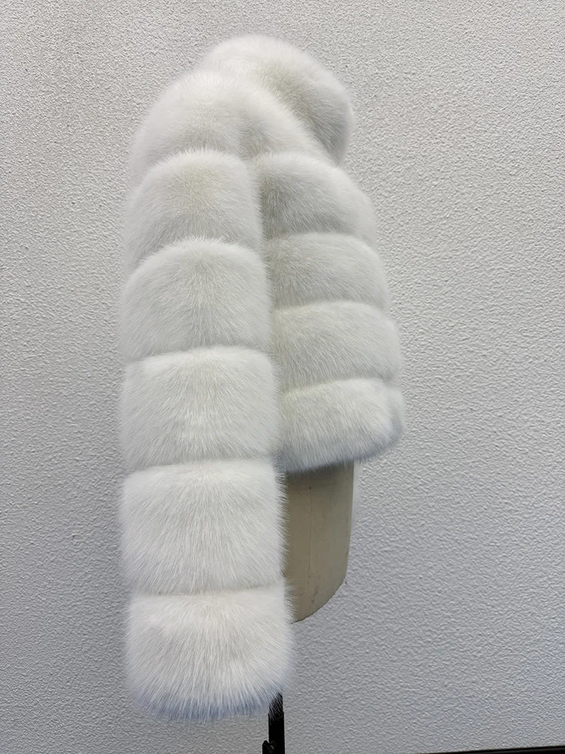 ZADORIN Elegant Stand Collar Long Sleeve Fluffy Faux Fur Coat Woman Clothing Thicken Faux Fur Jackets Winter Coats for Woman Top