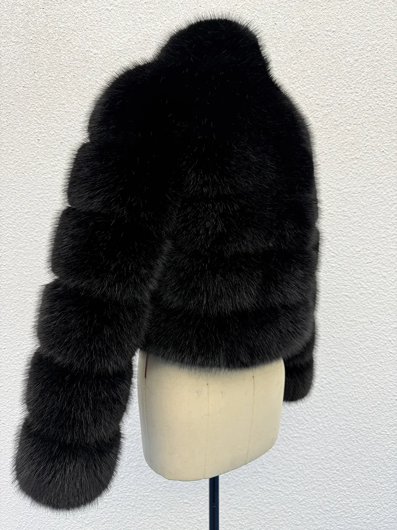 ZADORIN Elegant Stand Collar Long Sleeve Fluffy Faux Fur Coat Woman Clothing Thicken Faux Fur Jackets Winter Coats for Woman Top