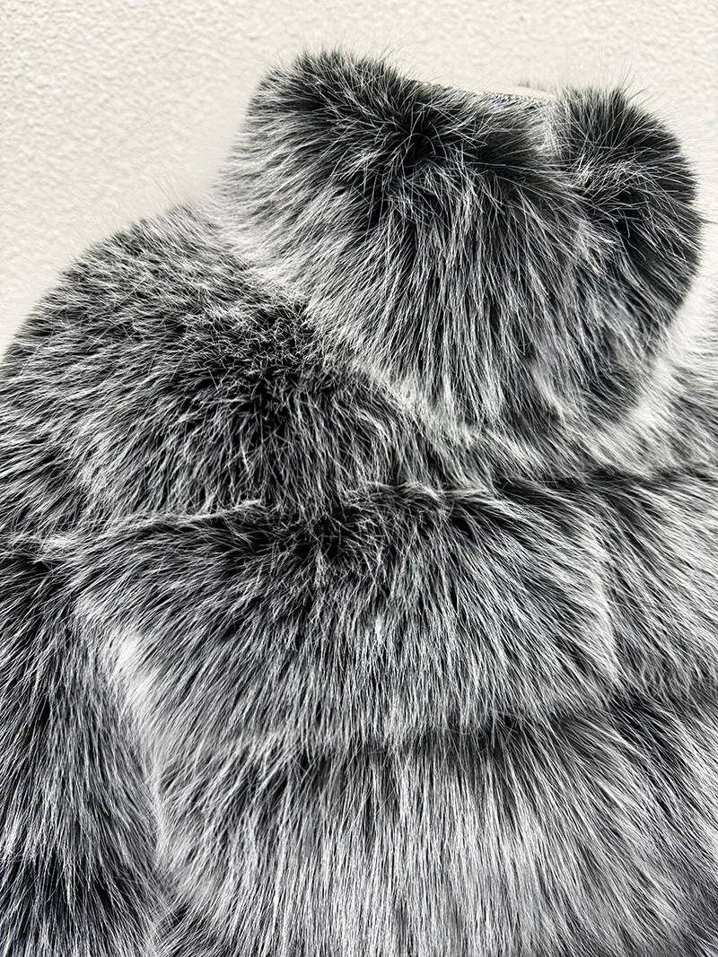 ZADORIN Elegant Stand Collar Long Sleeve Fluffy Faux Fur Coat Woman Clothing Thicken Faux Fur Jackets Winter Coats for Woman Top
