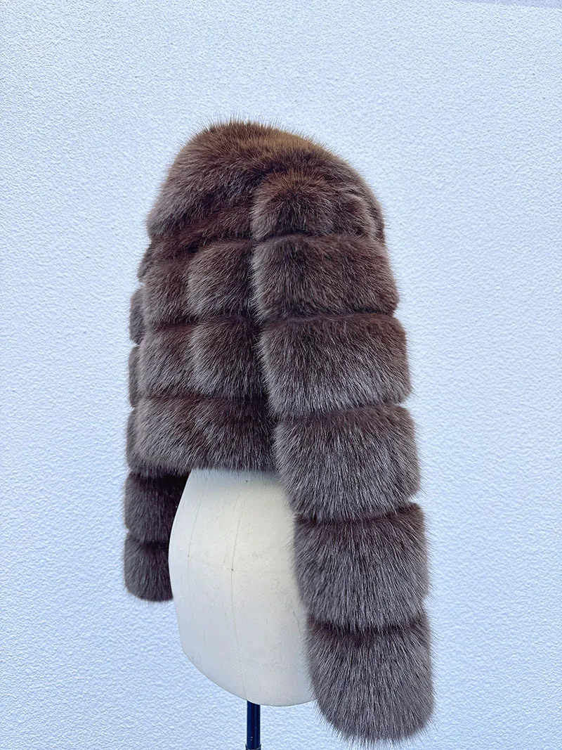 DEAT 2026 Winter Fashion Faux Fur Coat For Women Eco-friendly Fox Fur Short Style Large Fur Collar High Waist Jacks 11C688