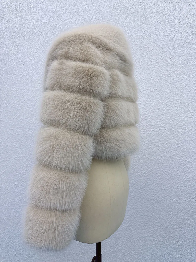 DEAT 2026 Winter Fashion Faux Fur Coat For Women Eco-friendly Fox Fur Short Style Large Fur Collar High Waist Jacks 11C688