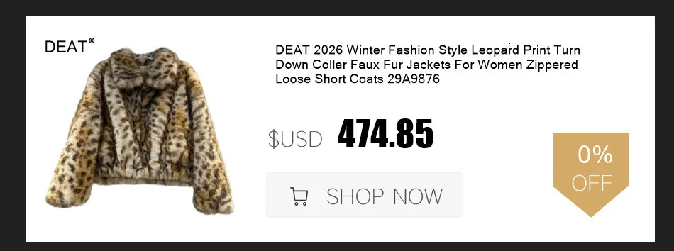 DEAT 2026 Winter Fashion Style Loose V-neck Faux Mink Fur Coat Short Coats For Women Soft Single Breasted Jackets 29B296
