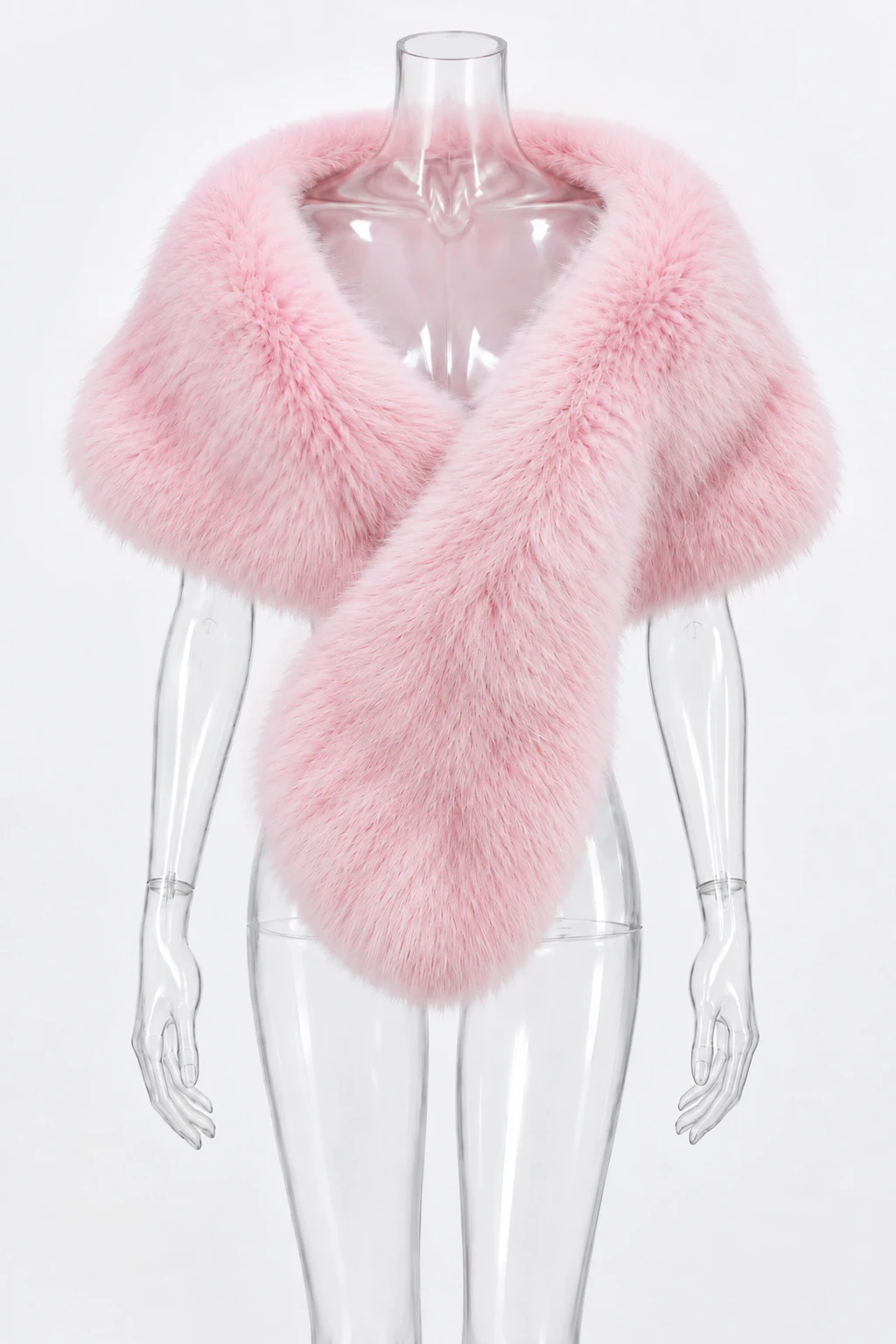 Talenza Pink Faux Fur Shawl Fashion Autumn Warm Streetwear Fuzzy Patchwork Faux Fur Shawl Elegant Casual Women's Cape Outwear