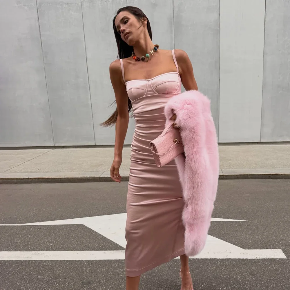 Talenza Pink Faux Fur Shawl Fashion Autumn Warm Streetwear Fuzzy Patchwork Faux Fur Shawl Elegant Casual Women's Cape Outwear
