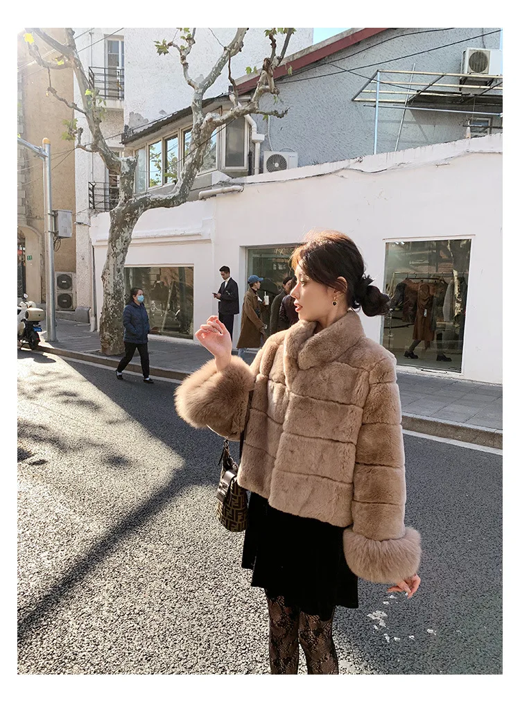 Women Faux Fur Coats Jackets Stand Collar Short Coat Thick Warm Y2k Streetwear Jacket Elegant Work Outerwear Autumn Winter