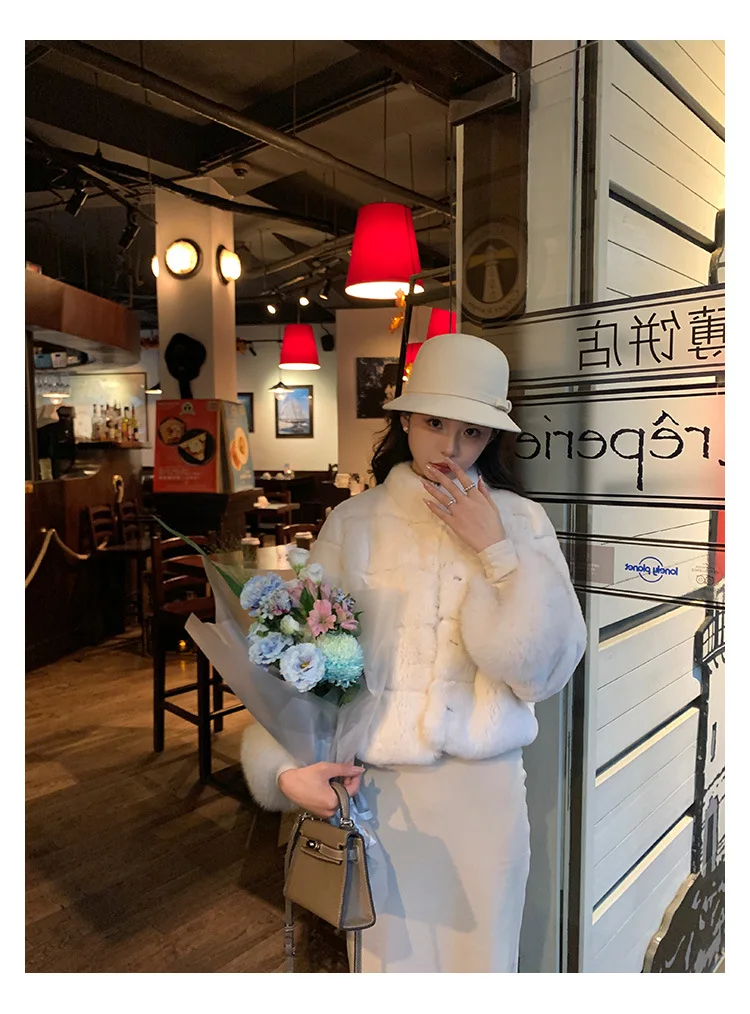 Women Faux Fur Coats Jackets Stand Collar Short Coat Thick Warm Y2k Streetwear Jacket Elegant Work Outerwear Autumn Winter