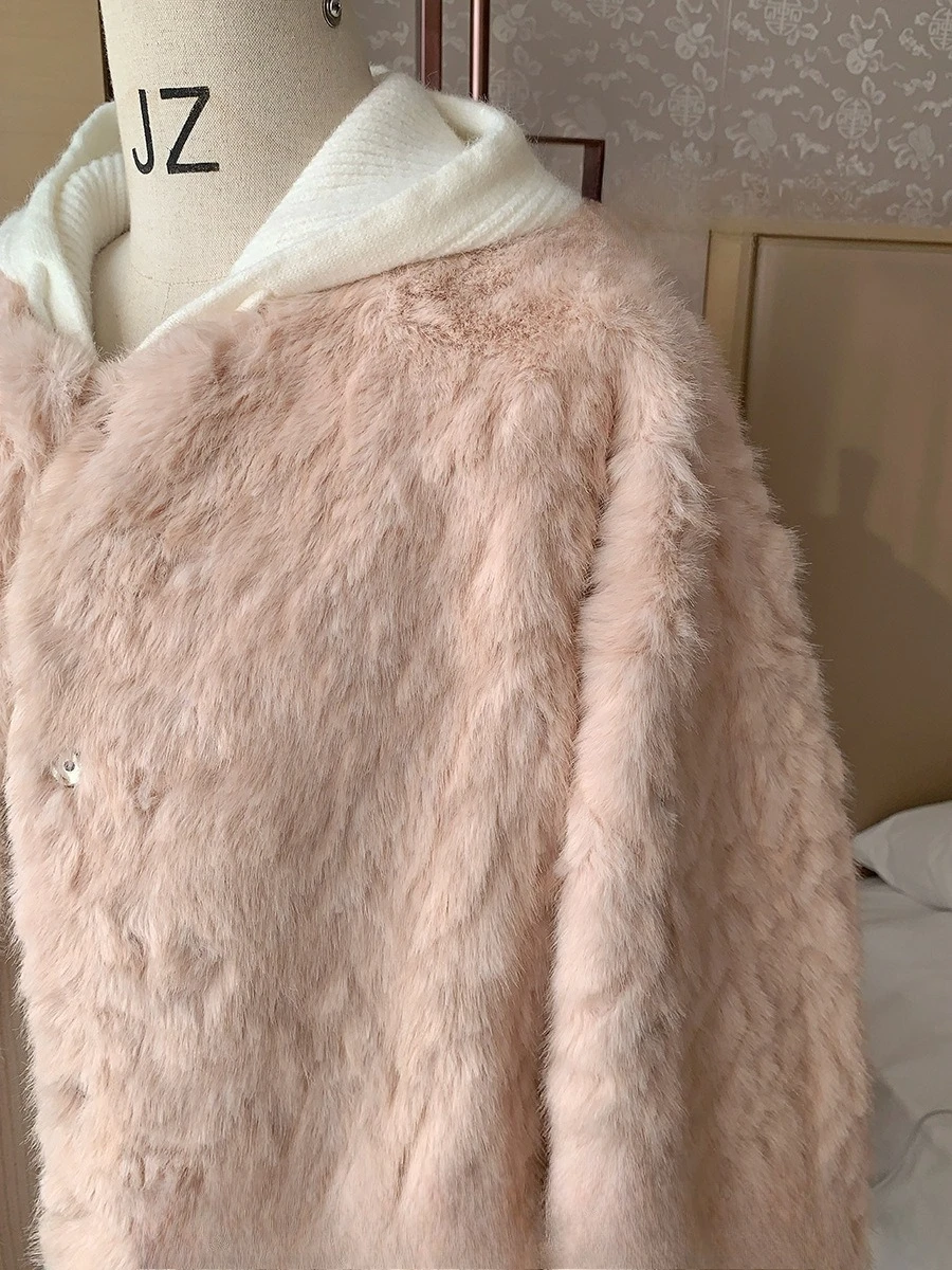 Faux Fur Coats Mid Length Jackets Women Turn Down Collar Coat Thick Warm Y2k Streetwear Jacket Elegant Outerwear Autumn Winter