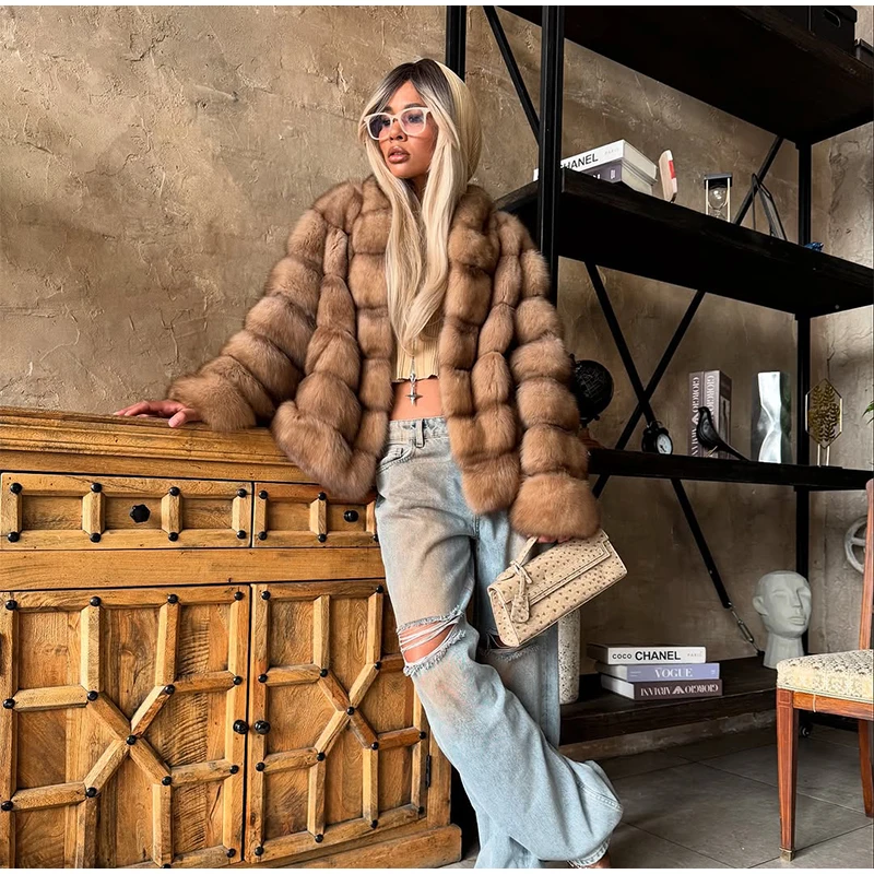 Fashion Fluffy Faux Fur Coat Women Lapel Long Sleeve Loose Pleated Jackets New Winter Warm Female Chic High Street Outerwear