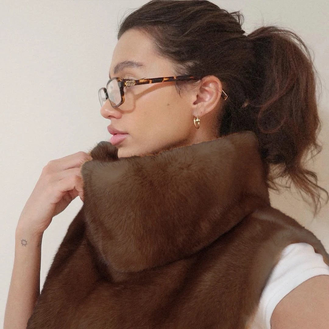 Fashion Fluffy Faux Fur Coat Women Lapel Long Sleeve Loose Pleated Jackets New Winter Warm Female Chic High Street Outerwear